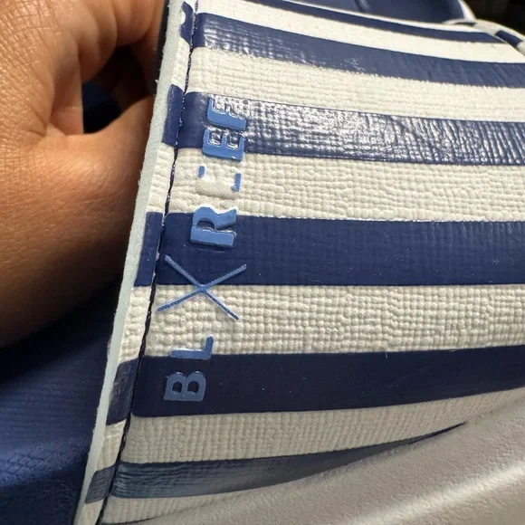 Reef Bondi Bay Blue and White Striped Platform Women's Sandals 7 EUC - Picture 12 of 13